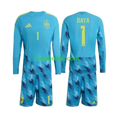 Fotballdrakt Spania David Raya 1 Keeper Barn Hjemmetrøye World Cup 2026 Langermet